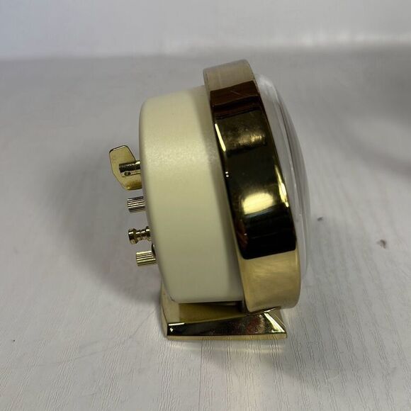 Vintage Westclox Baby Ben Wind Up Gold Alarm Clock Works - Picture 6 of 8